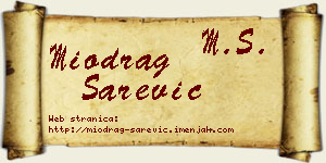 Miodrag Sarević vizit kartica